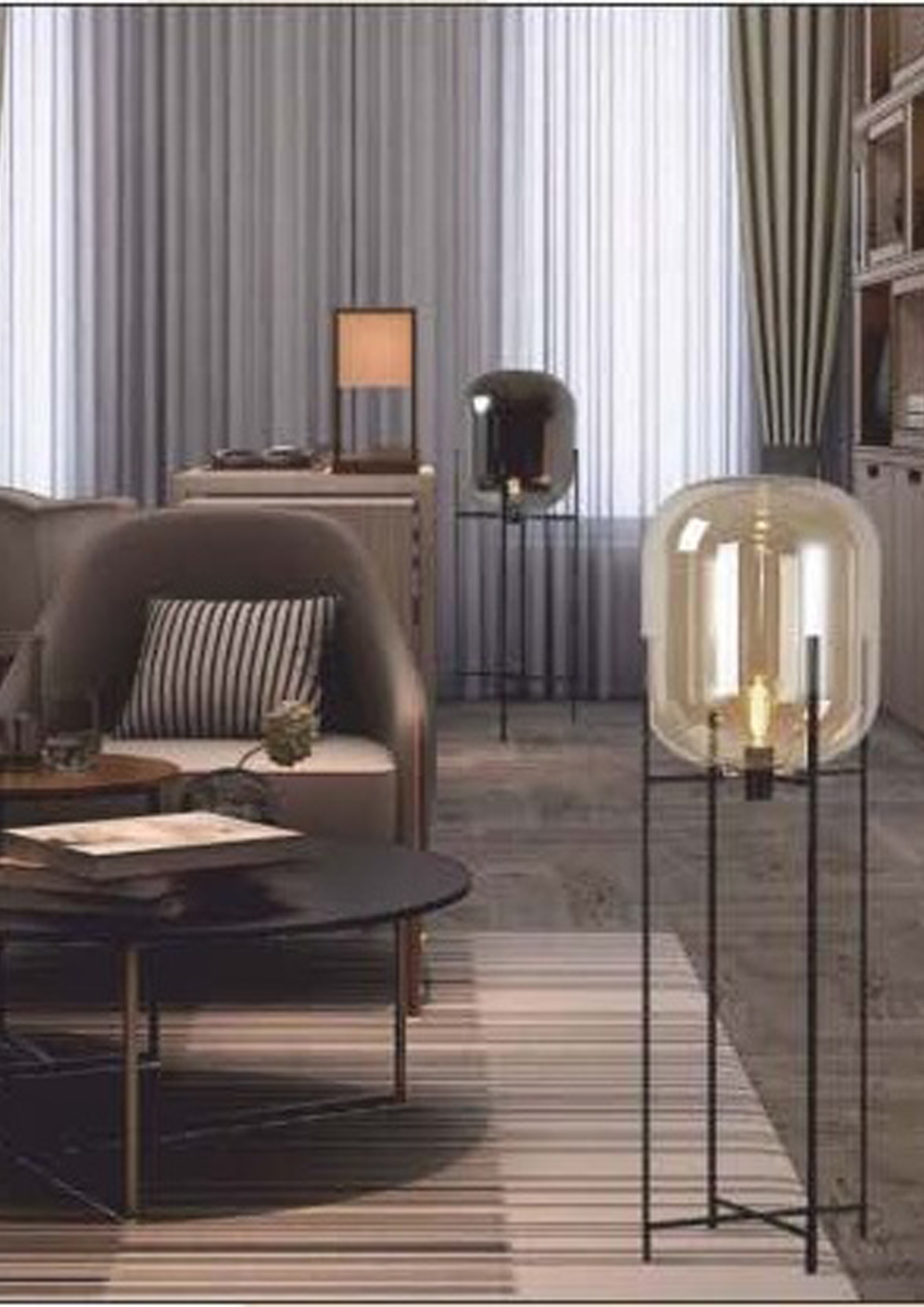 Beyond Lights - Glass Floor Lamp- GL